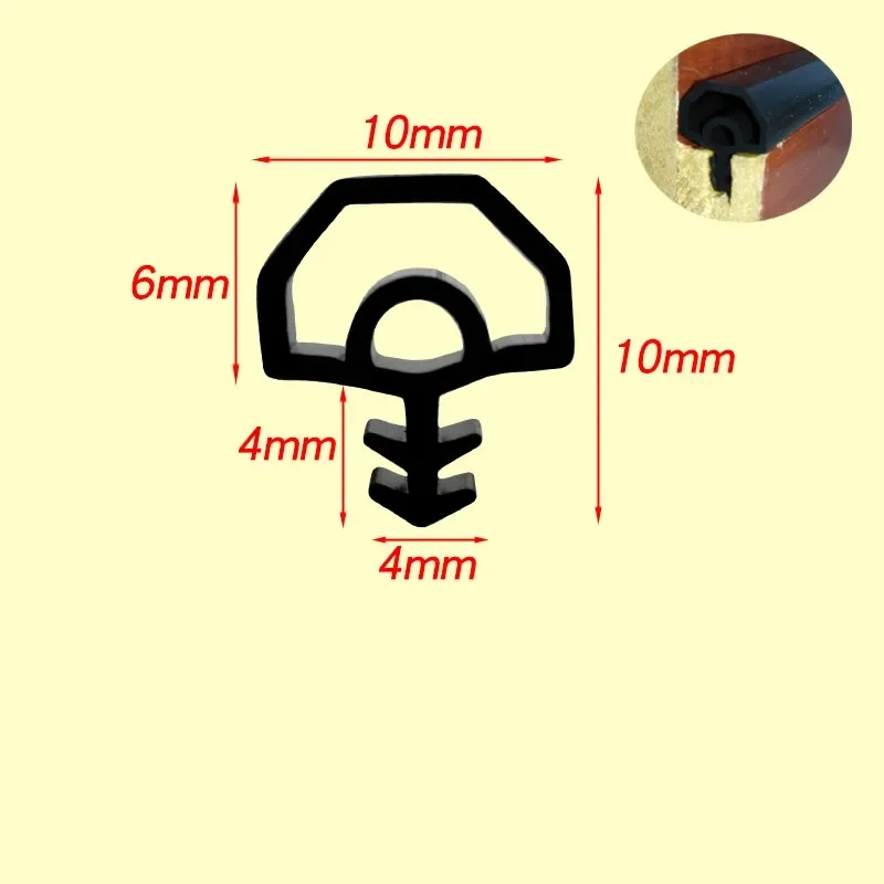New generation of silicon rubber sealing strips crash soundproof door thong strip door window sealed slot type square premium 5m