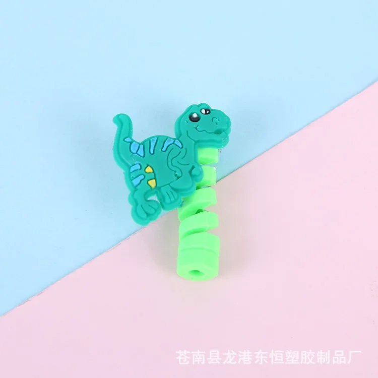 Cartoon spiral data cable charging cable silicone protective cover break protective cover silicone winding device  Protector