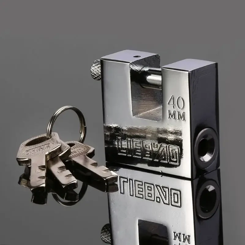 Rectangular padlock Burglar Padlock Security Safety Lock Antique Horizontal Opening anti-cutting anti-theft door lock