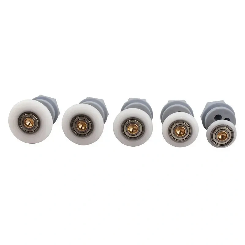 8pcs/lot Shower Rooms Cabins Pulley Shower Room Roller /Runners/Wheels/Pulleys Diameter19-27mm Metal frame Hole distance 16-18mm