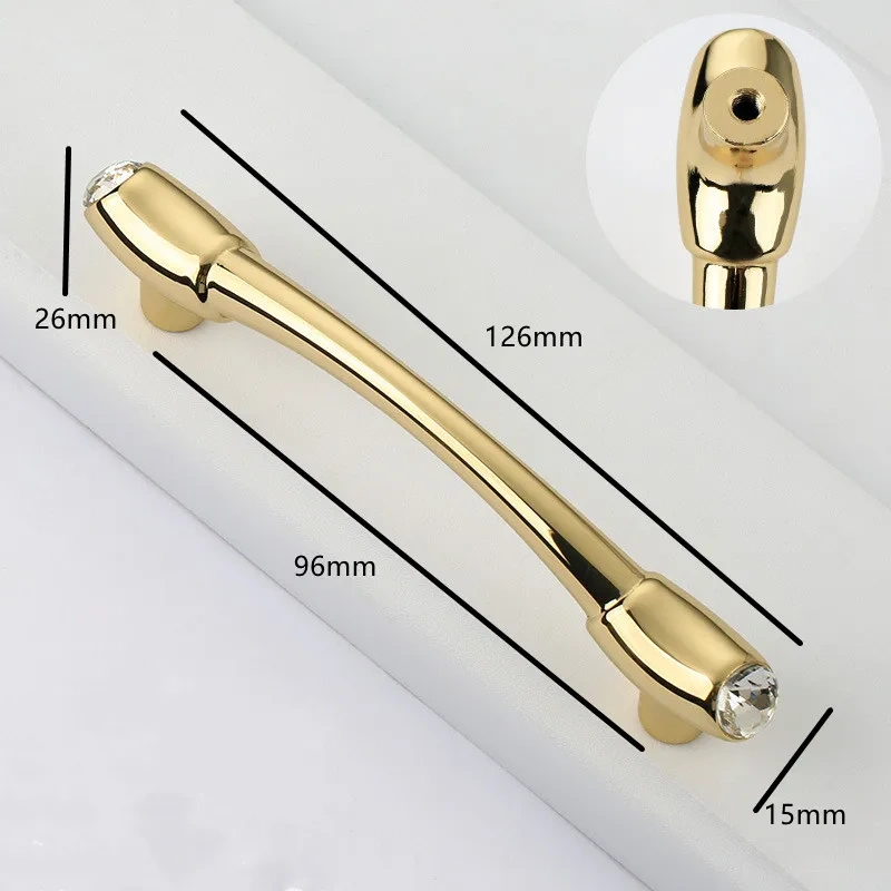 Nordic Gold Diamond Knobs and Handles Drawer Pulls Wardrobe Cabinet Door Handles Crystal Drawer Knobs Furniture Hardware