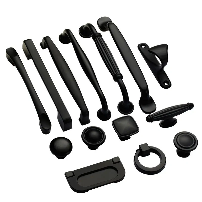 Durable Black Handles for Furniture Cabinet Knobs and Handles Kitchen Handles Drawer Knobs Cabinet Pulls Cupboard Handles Knobs
