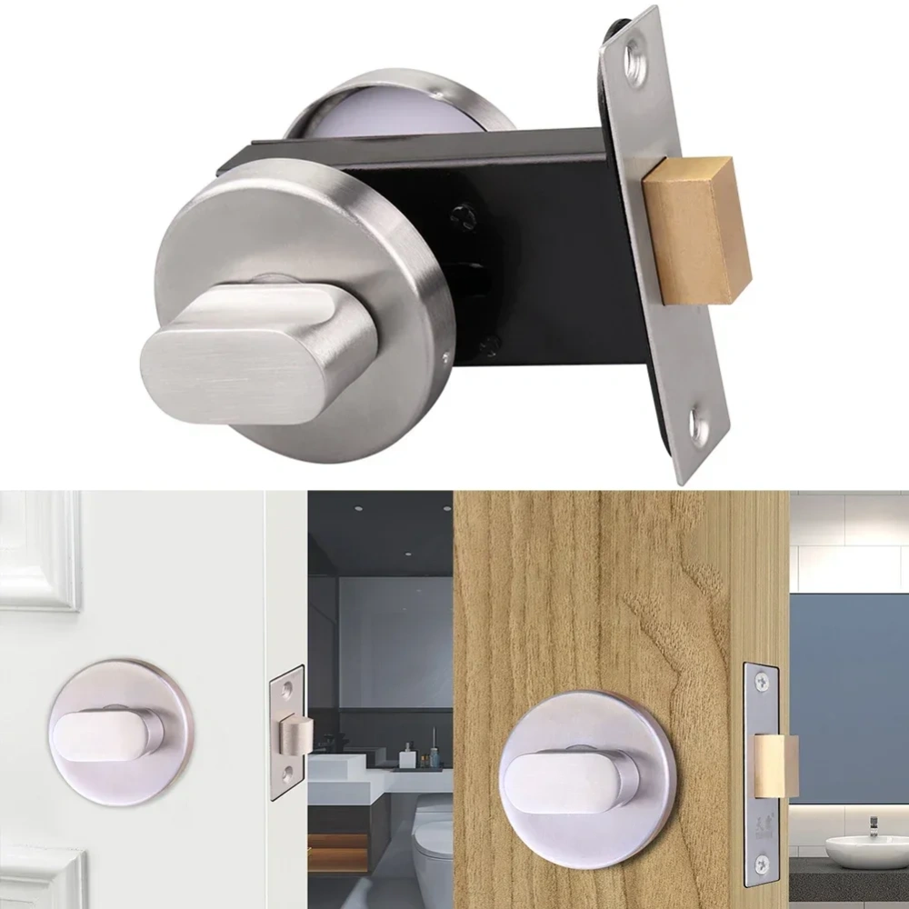 Bathroom Indicator Bolt Privacy WC Toilet Door Lock Stainless Steel Public Toilet Partition Door Lock With Red Green Indicator