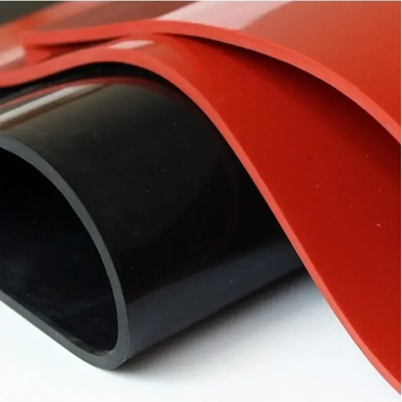 1pcs 500x1000x2mm Red/Black Silicone Rubber Silicone Sheet, Rubber Matt, Silicone Sheeting for Heat Resistance