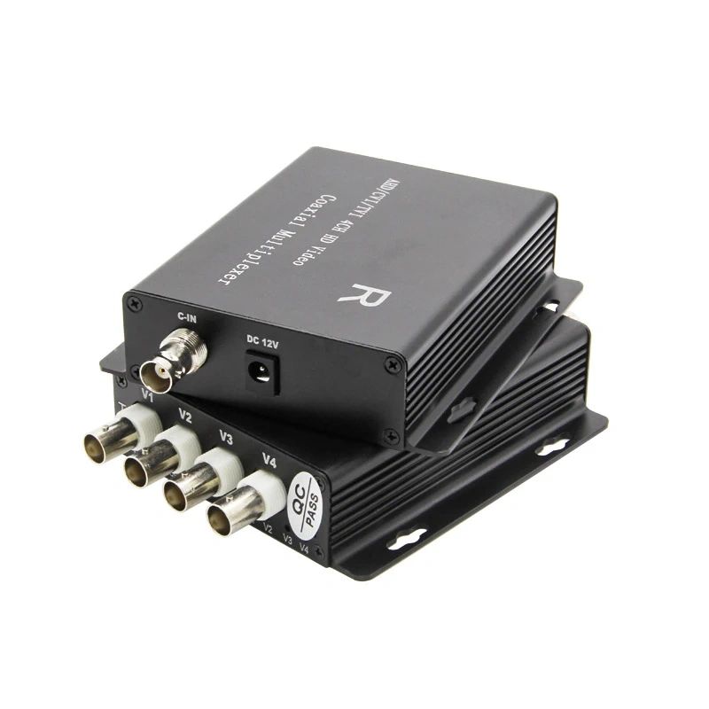 2PCS Connectors 4 channel AHD/TVI/CVI 5MP video coaxial multiplexer Security Signal Transmission Distance for AHD Camera