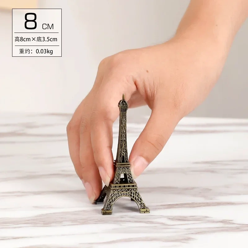 Metal Art Crafts Paris Eiffel Tower Model Figurine Zinc Alloy Statue Travel Souvenirs ations Creative Gifts