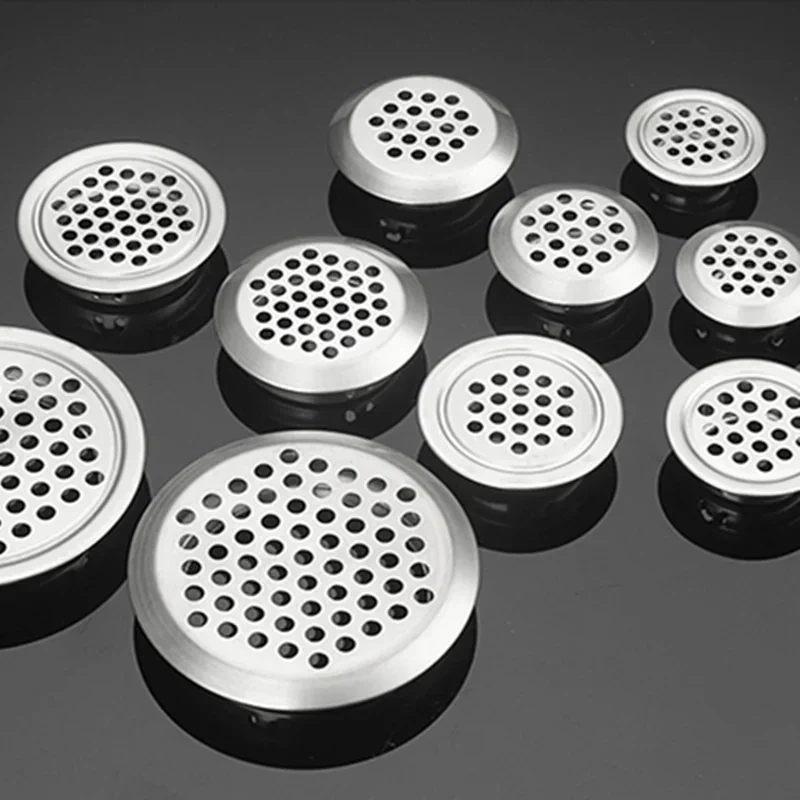 5pcs Wardrobe Cabinet Mesh Hole Air Vent Louver Ventilation Cover Stainless Steel Cutting hole Dia.19mm/25mm/29mm/35mm/53mm
