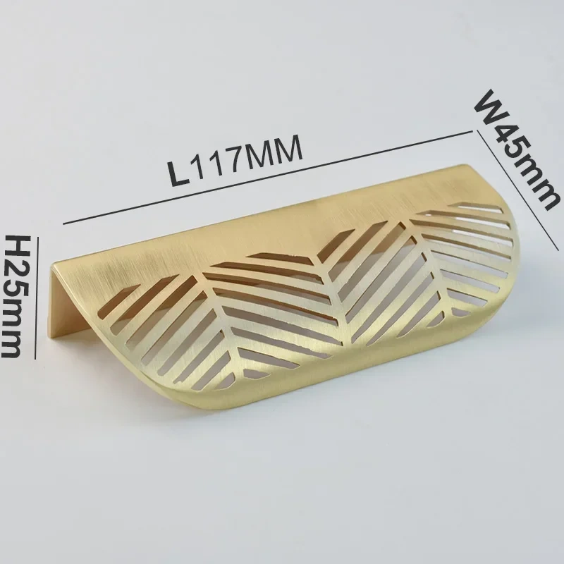 Gold Black Leaf Shape Furniture Kitchen Handles Dresser Shoe Cabinet Door Knob Handle for Cupboard Drawer Pulls Vintage European