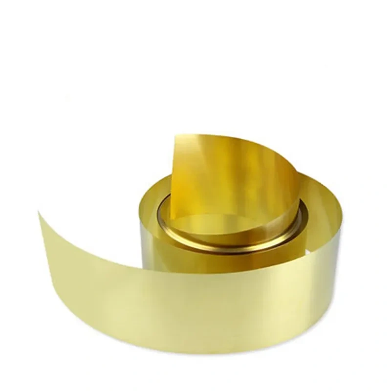 1Meter/ROLL H62 Thin Brass Strip Sheet  Thickness 0.02/0.03/0.05MM*Width 100MM Gold Film  Foil Plate