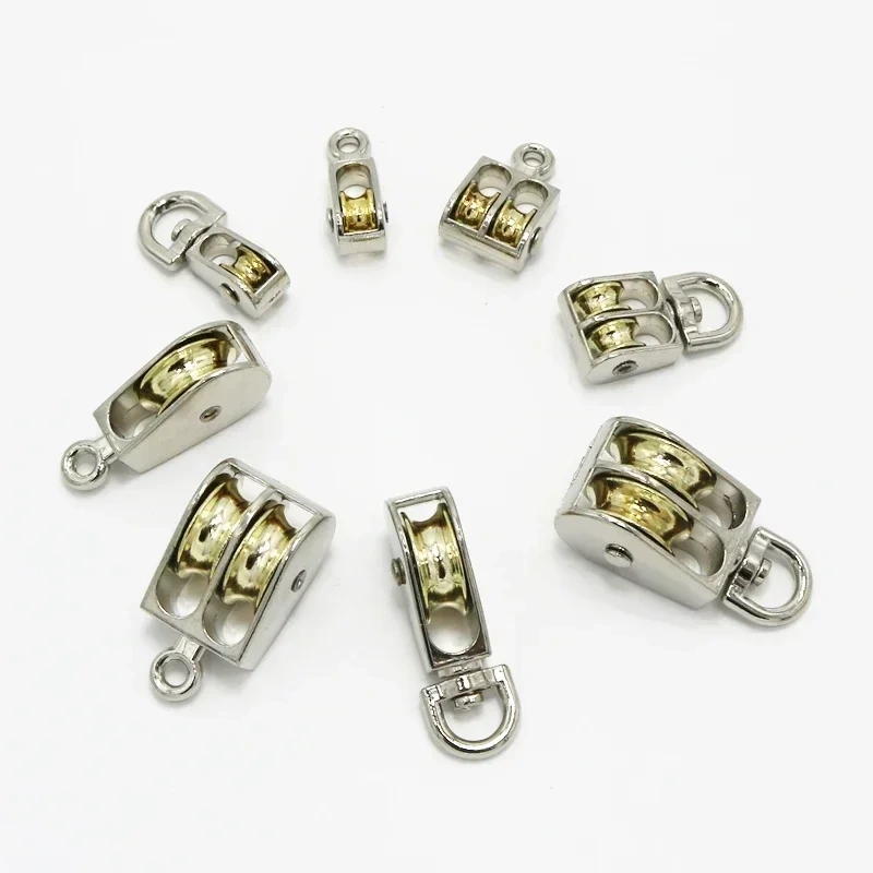 Fixed/Moving Metal Sheave Zinc Alloy Lifting Rope Roller Pulley Capable of Bearing  Round Flat Cable Bearing Pulley Wire Rope