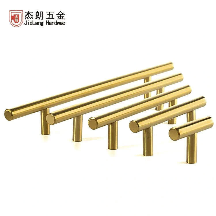 T Bar Handle Pull Knob Matt Black Gold Brushed Handle  Stainless Steel Cabinet handle Kitchen Door Knob Furniture Drawer Pull