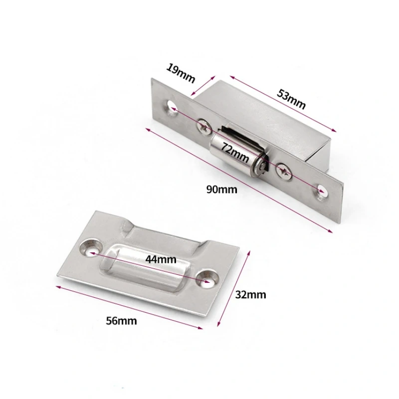 High-quality Hidden Stainless Steel Door Latches Cupboard Cabinet Roller Latch Lock Wooden Door Stops Home Furniture Hardware