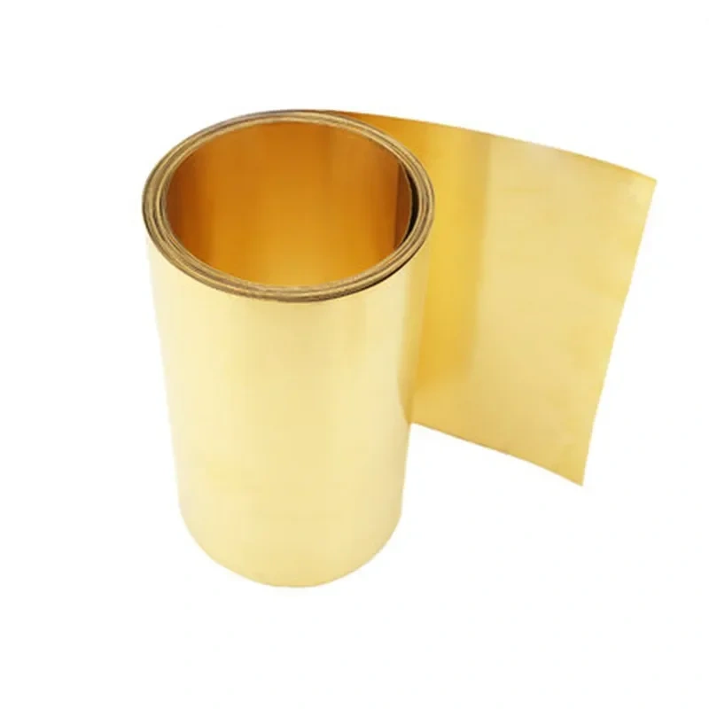1Meter/ROLL H62 Thin Brass Strip Sheet  Thickness 0.02/0.03/0.05MM*Width 100MM Gold Film  Foil Plate