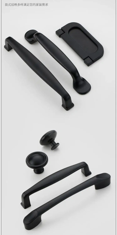 Durable Black Handles for Furniture Cabinet Knobs and Handles Kitchen Handles Drawer Knobs Cabinet Pulls Cupboard Handles Knobs