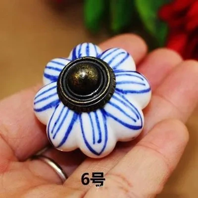 1pc 38MM Dia Ceramic Door Drawer Handles Pumpkins Knobs Europe Ceramic Cabinet Cupboard Handles Pull Drawer Dresser Knobs pulls