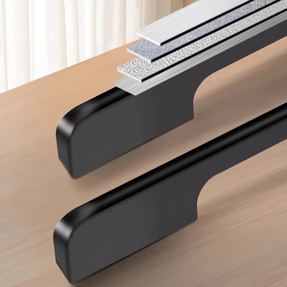 1pc Cabinet Handle Aluminum Alloy Kitchen Door Handle Cupboard Pull Drawer Knob, Furniture Room Door Decor Hardware Accessories