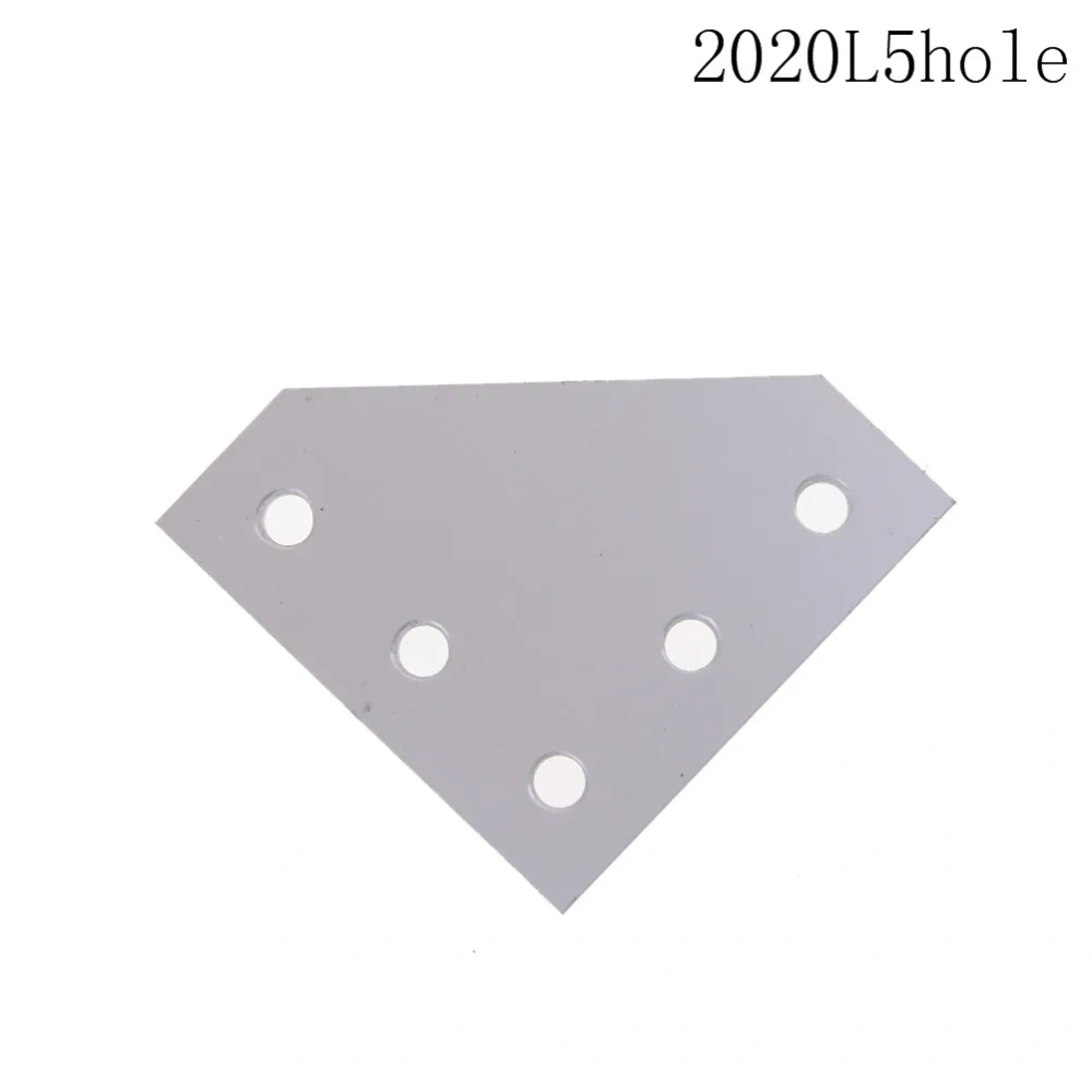New 6063-T6 Joint Board Plate Corner Angle Bracket Connection Joint Strip for Aluminum Profile 2020 3030 with 5 holes