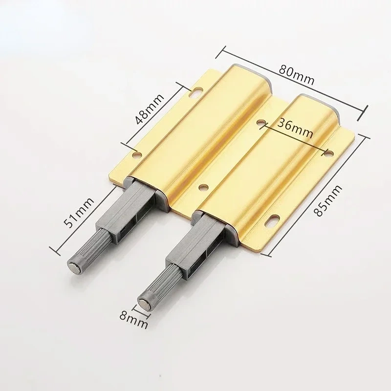 Push to Open Cabinet Catches Aluminum Alloy Door Stops Magnetic Touch Stop Kitchen Invisible Cabinet Pulls Hardware