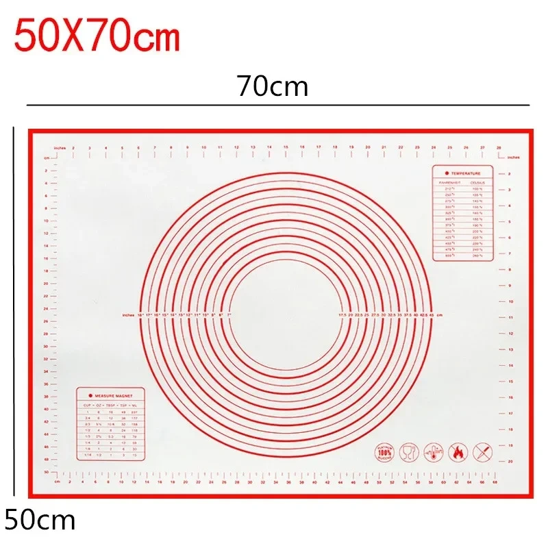 Silicone Baking Mat  Scale Rolling Dough Pad Kneading Dough Mat Non Stick Pastry Oven Liner Bakeware 60*40/40*30cm