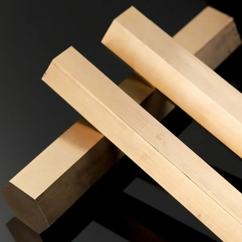 S5~45mm Hexagonal Brass Rods/Bar H59 Brass hexagonal solid column DIY brass material