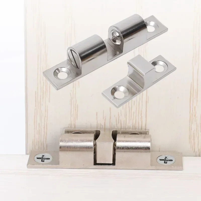 40/50/60mm Pure Copper Double Spring Steel Ball Catch Latch for Furniture Cupboard Cabinet Door Adjustable Closet Tension Latch