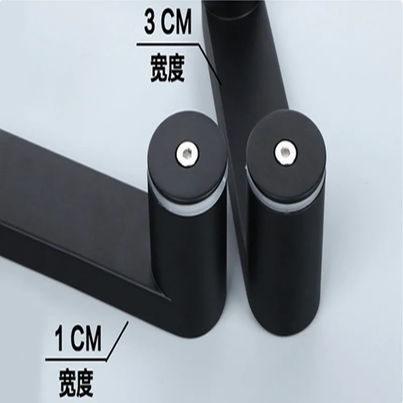 Matte Black Shower Box Glass Door Pull Knob bathroom glass door handle move door handle shower room handle