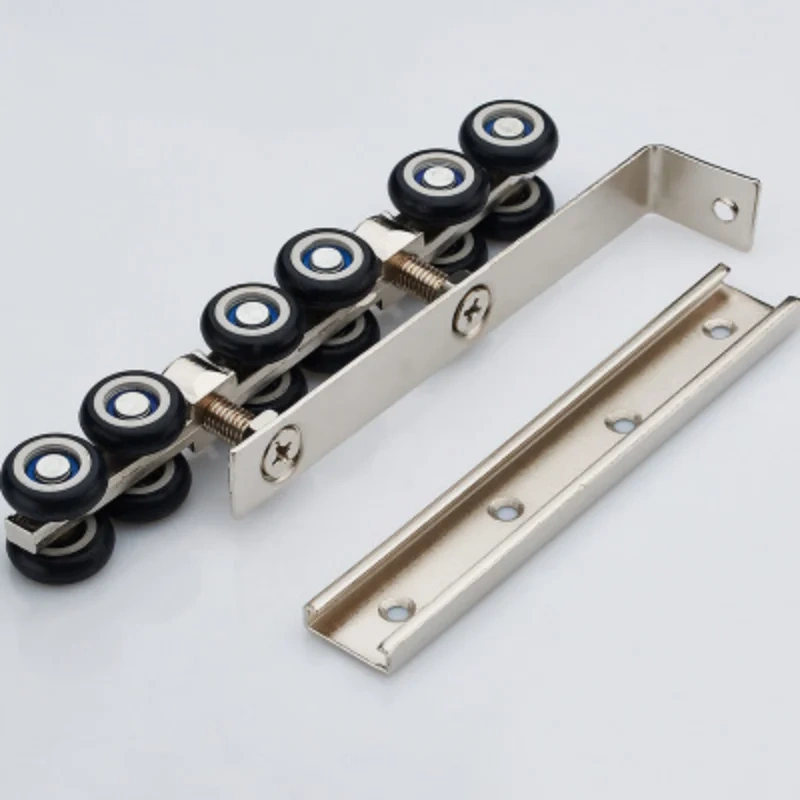 Sliding door roller hanging pulley hanging mute rail wheel balcony sliding door 12 wheels bear 117 KGS,one pair per set