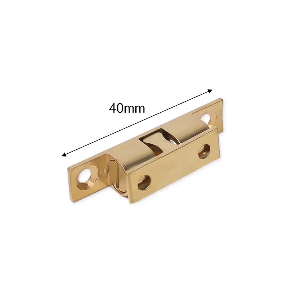 40/50/60mm Pure Copper Double Spring Steel Ball Catch Latch for Furniture Cupboard Cabinet Door Adjustable Closet Tension Latch