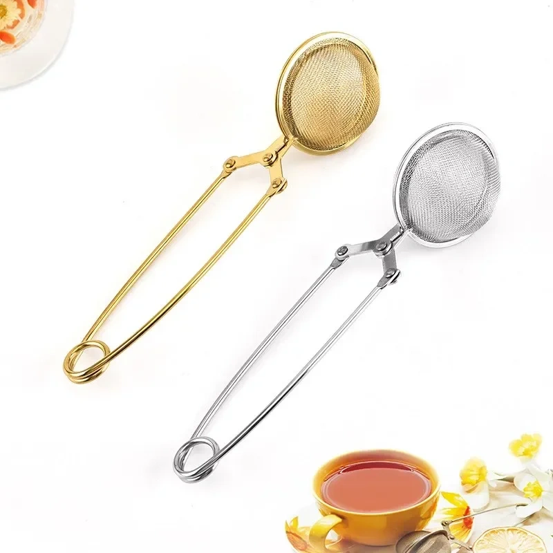Tea Infuser Stainless Steel Sphere Mesh Tea Strainer Coffee Herb Spice Filter Diffuser Handle Tea Ball Match Bags
