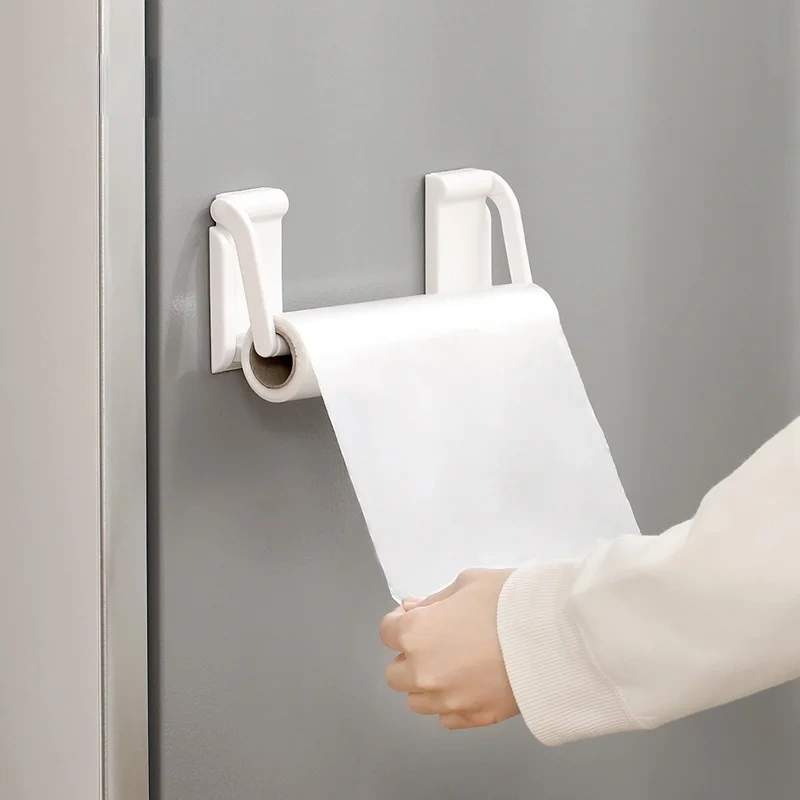 Magnetic Attraction Suction Cup Rack Toilet No Drilling Wall Mount Bathroom Roll Paper Holder Kitchen Rustproof Hotel Durable