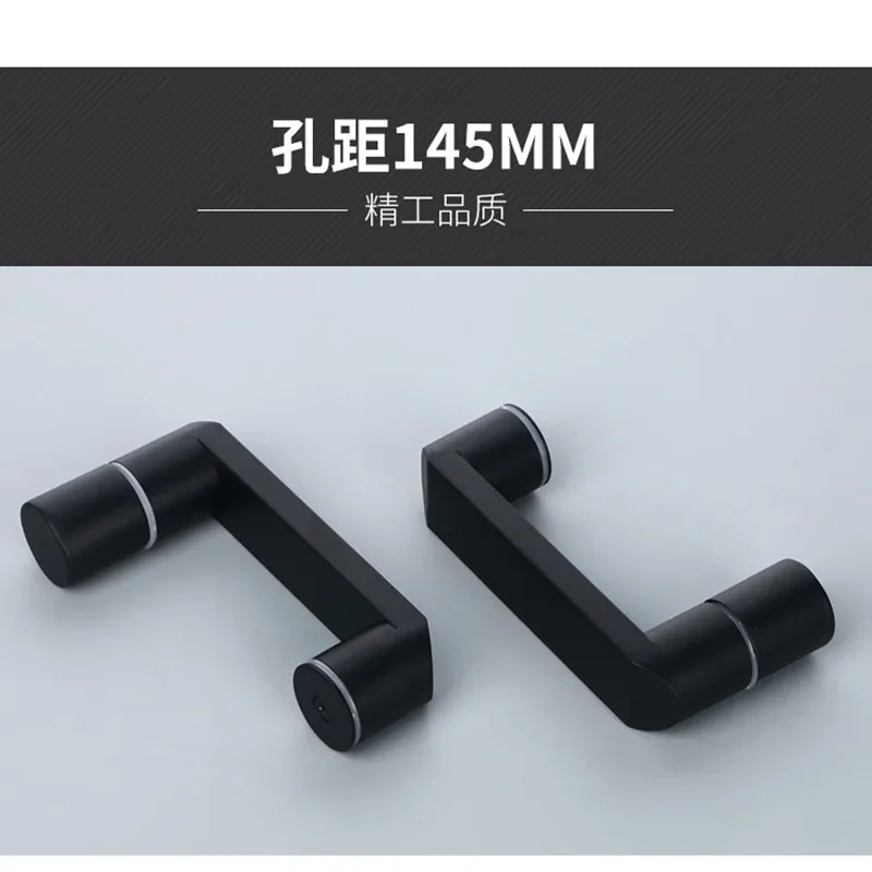Matte Black Shower Box Glass Door Pull Knob bathroom glass door handle move door handle shower room handle