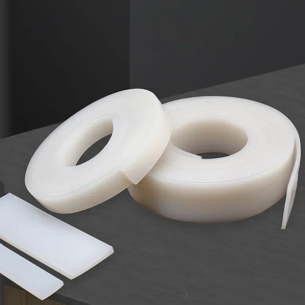 1/2/3/5M White Silicone Rubber Seal Strip Width 10/15/20/30/40mm Thick 2/3/4/5mm Anti-Slip Damper Sealing Gasket Heat Resistant