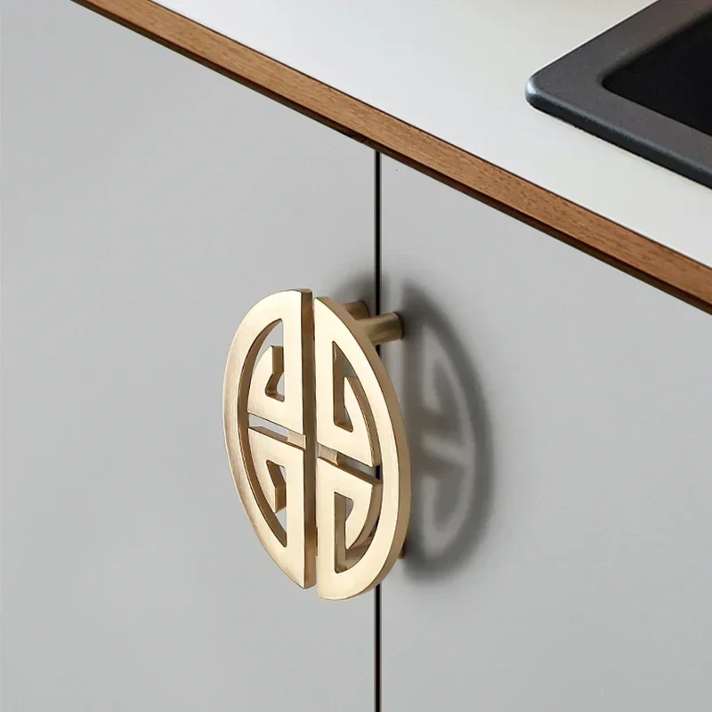 1pcs New Chinese Wardrobe Door Handle Golden Cabinet Door  Drawer Shoe Cabinet  Lengthened  Furniture Hardware
