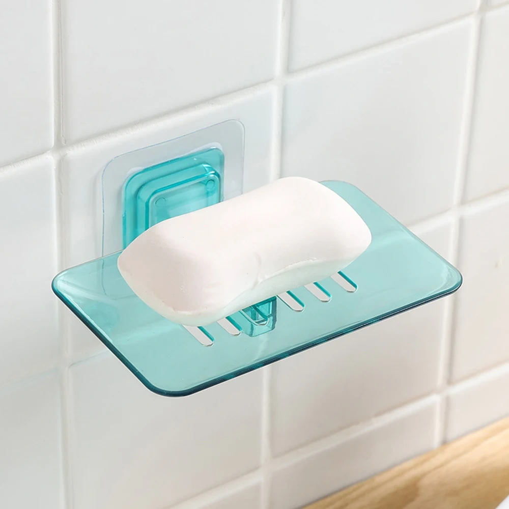 1PC Bathroom Shower Soap Box Dish Storage Plate Tray Holder Case Wall-mounted Soap Holder Housekeeping Container Organizers
