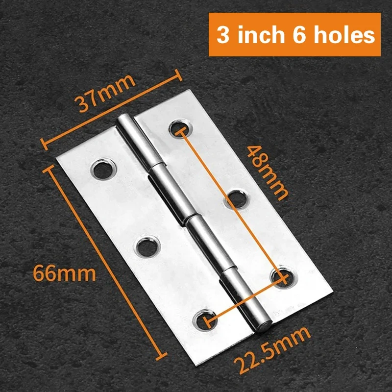304 Stainless Steel Flat Hinge Cabinet Doors 1 inch 1.5 inch 2inch 2.5 inch 3inch 4inch Windows Hinge Wooden Box Mini Hinge