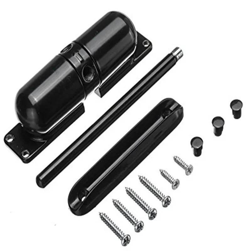 Black 20-70KG Zinc Alloy Adjustable Surface Mounted Automatic Spring Door Closer Door Hardware ZC013