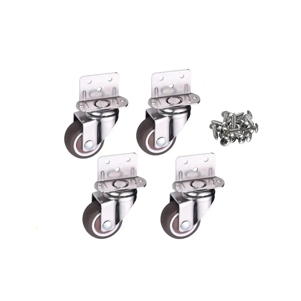 4PCS Furniture Caster Wheels Heavy Duty Universal Carriage Wheel for Baby Crib Bed Cart Trolley Wheelchair Office Chair