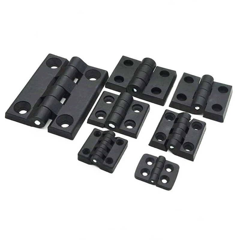 10pcs Hinges Black Color Nylon Plastic Butt Hinge for Wooden Box Furniture Electric Cabinet Scharnier Door Hinges