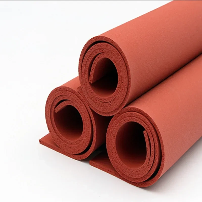 1x Silicone Foam Slab Plate Sheet Board Heat Insulation Blanket 140/170/230/250/260/280 x 150/160/170/180/200mm Red