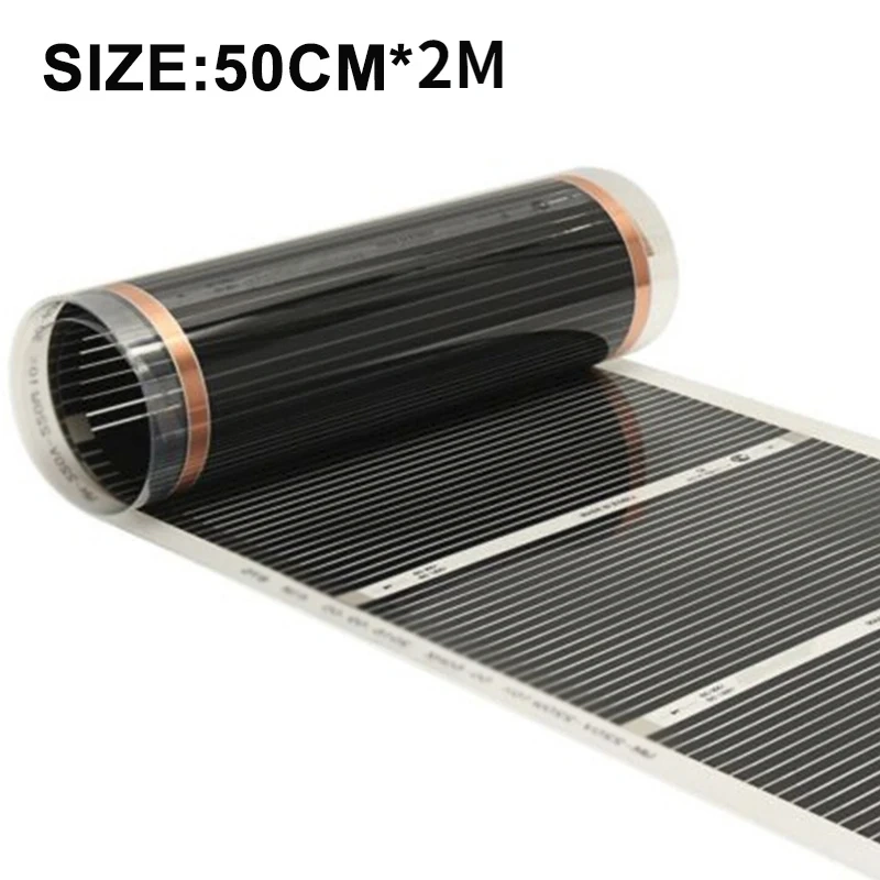 50cm*4m 50cm*2m Electric Heating Film Infrared Underfloor Foil Warming Mat 220V 220W Floor  Systems & Parts