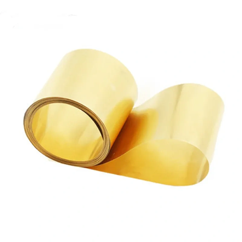 Thickness 0.1mm Width 20-100mm 1Meter/ROLL Thin Brass Strip   Sheet Gold Film  Foil  Plate H62
