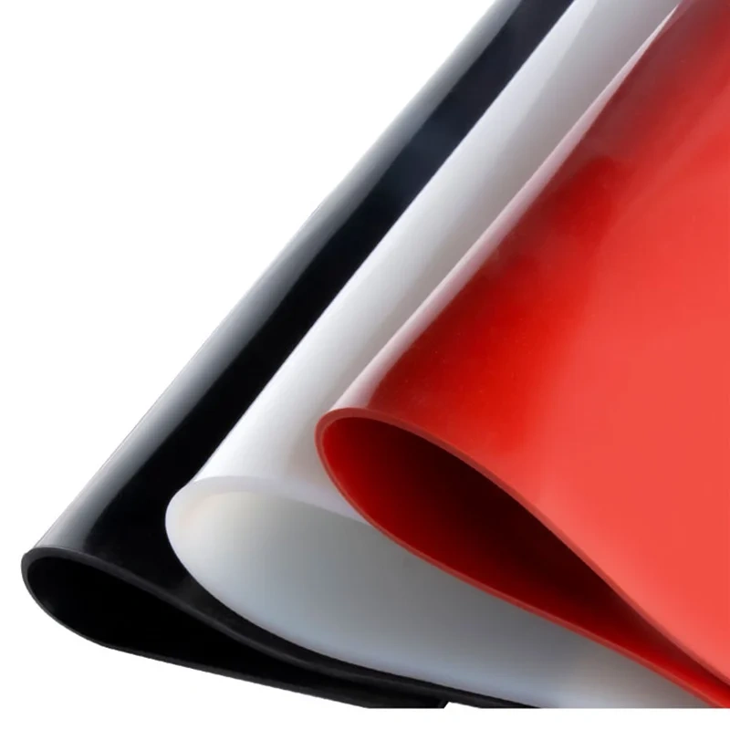 Silicone rubber sheet Thickness 1 1.5 2 3 4 mm thickness/ 500*500mm width thin board red color Rubber Sheet Mat