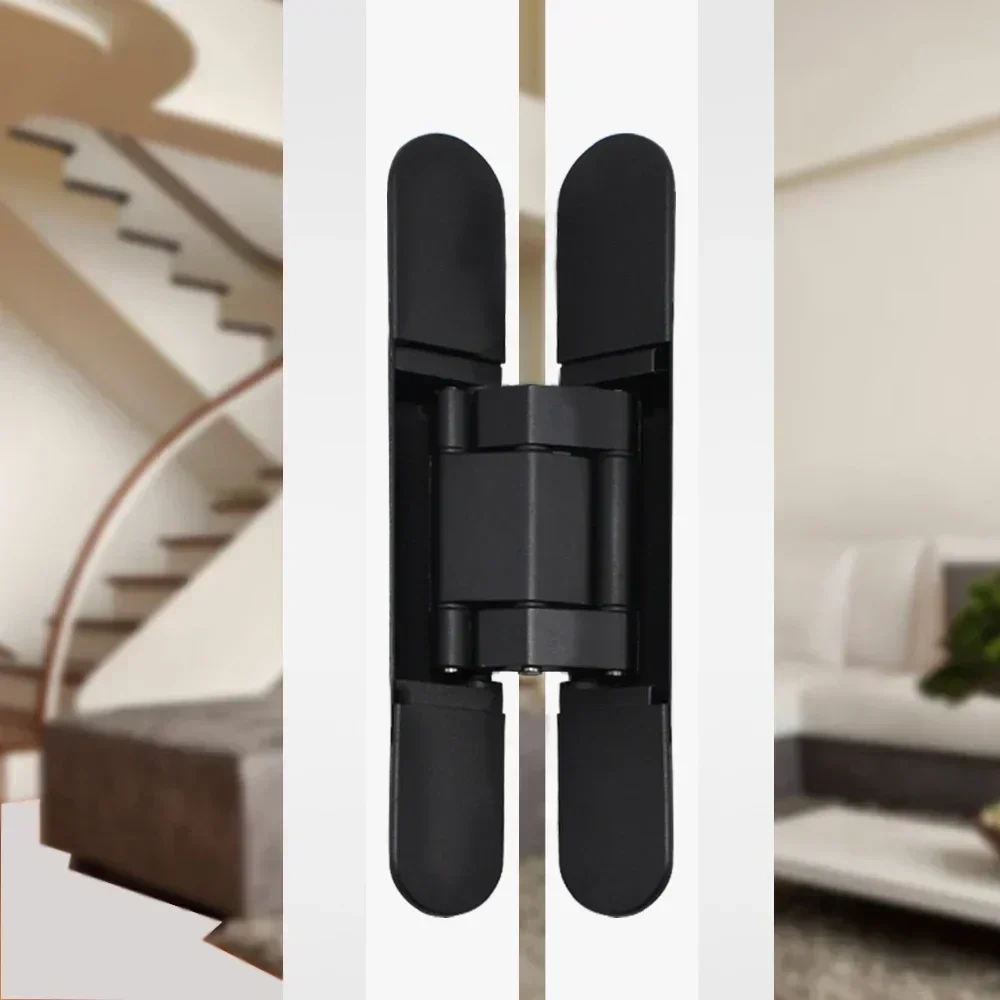 1pcs Invisible hinge 3D adjustable hidden wooden door hinge Folding door hidden cross hinge
