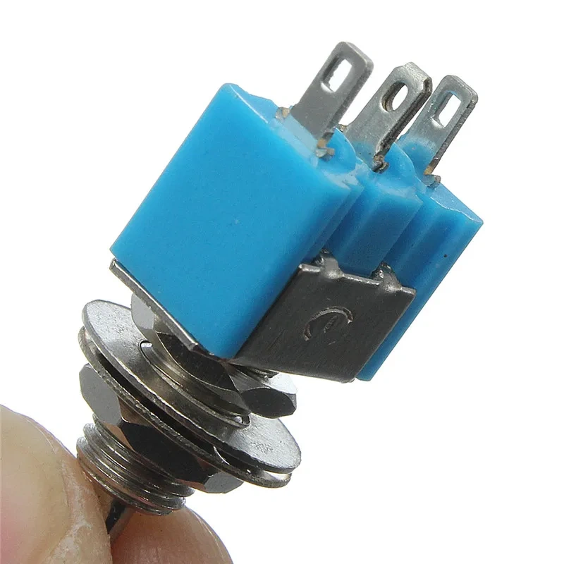 5pcs/lot Blue Mini 3-Pin SPDT ON / OFF / ON AC 125V/6A Miniature Toggle Switches