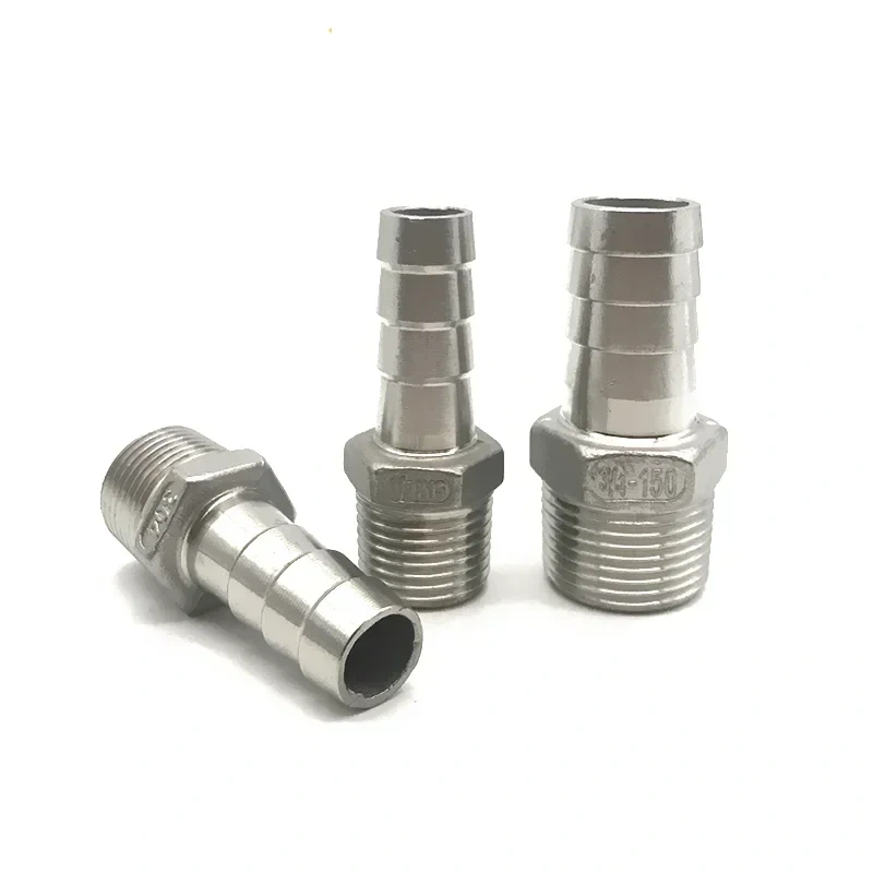 304 Stainless Steel Hose Connector Male And Female Threaded Leather Pipe Joints Elbow Adapter 6MM/8MM10MM15MM/20MM1/4"3/8"1/2"1"