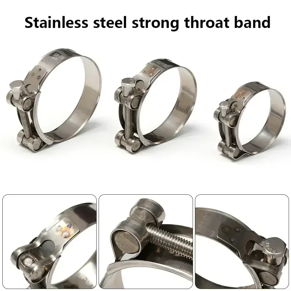 1pcs New Stainless Steel Hose Clamps T Bolt Exhaust Pipe Clip Sealing Welding Marine Clip Repair Tool Hardware Accessories