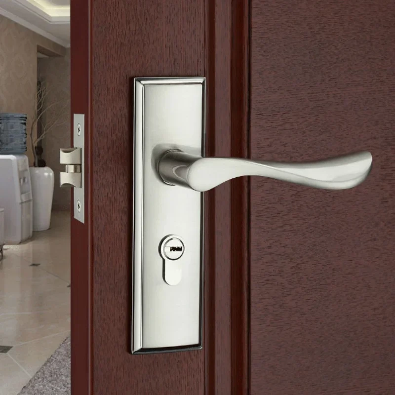Modern Mute Room Door Lock Handle Fashion Interior Door Knobs Single Bolt Door Lock Anti-theft Gate Lock Furniture Hardware