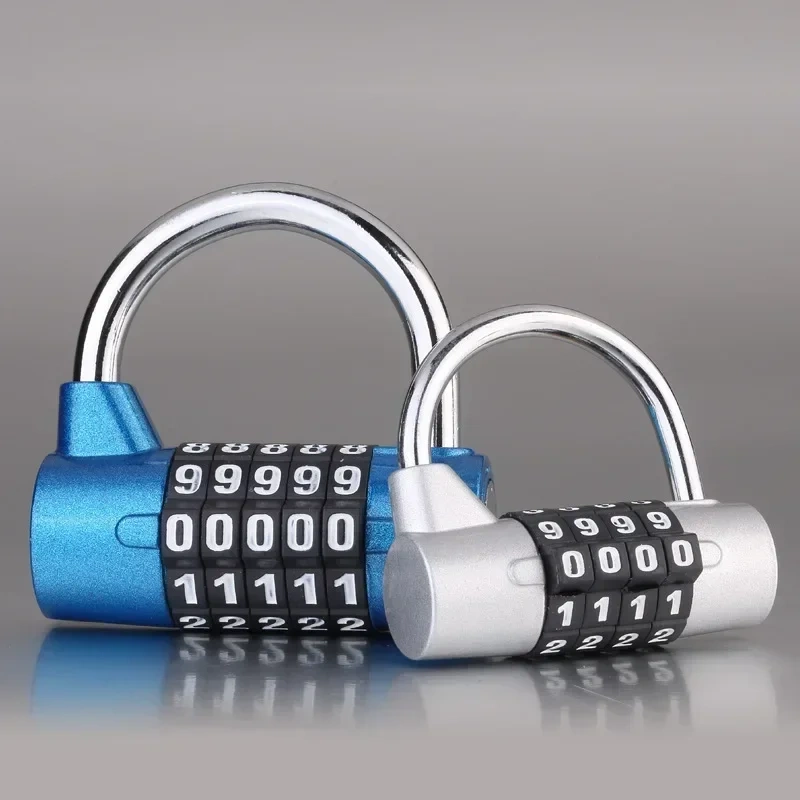 5 Dial Digit Number Combination Travel Password Lock Combination Padlock Zinc Alloy 5 Colors coded lock Security Safely Code new