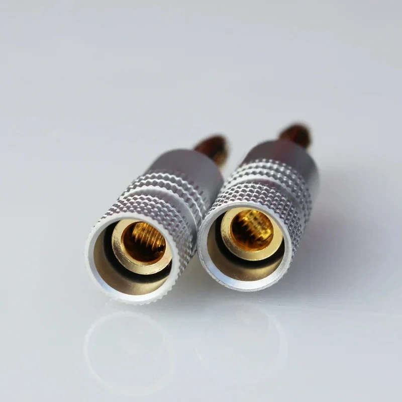 4pcs Banana Connector 4mm Speaker Banana Plugs 24K Copper Gold Plated 4mm Banana Jack Match with 4mm Binding Post