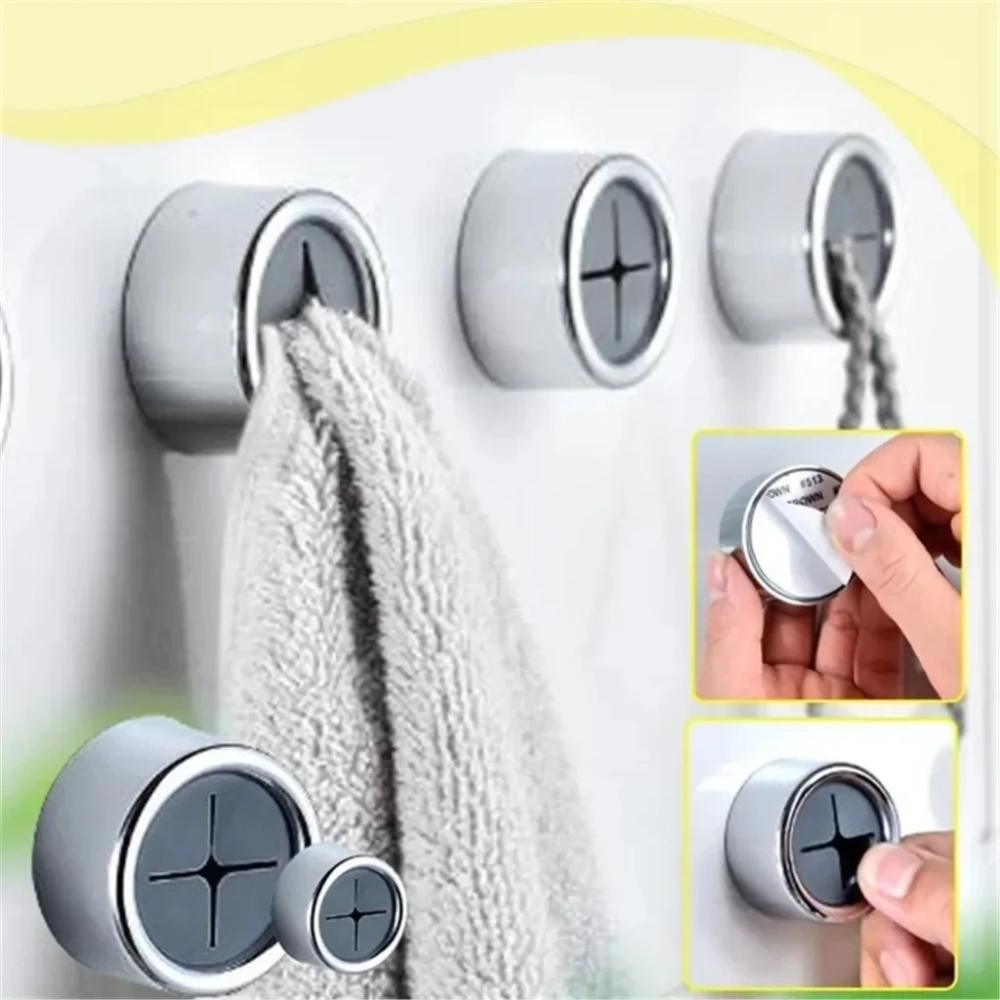 1pcs Creative Towel Storage Racks Hanger Adhesive Rag Dishcloth Holder Kitchen Rag Cleaning Tools Hook